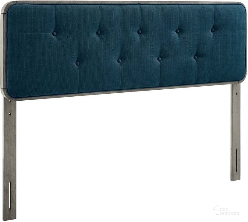 The appearance of Collins Tufted Twin Fabric and Wood Headboard In Gray designed by Modway in the modern / contemporary interior design. This gray piece of furniture  was selected by 1StopBedrooms from Collins Collection to add a touch of cosiness and style into your home. Sku: MOD-6232-GRY-AZU. Product Type: Headboard. Bed Size: Twin. Material: Rubberwood. Image1