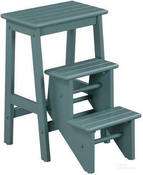 The appearance of Colorado 24 Inch Step Stool In Aspen Valley designed by Boraam Industries in the modern / contemporary interior design. This green piece of furniture  was selected by 1StopBedrooms from Colorado Collection to add a touch of cosiness and style into your home. Sku: 36724. Material: Wood. Product Type: Step Stool. Image1