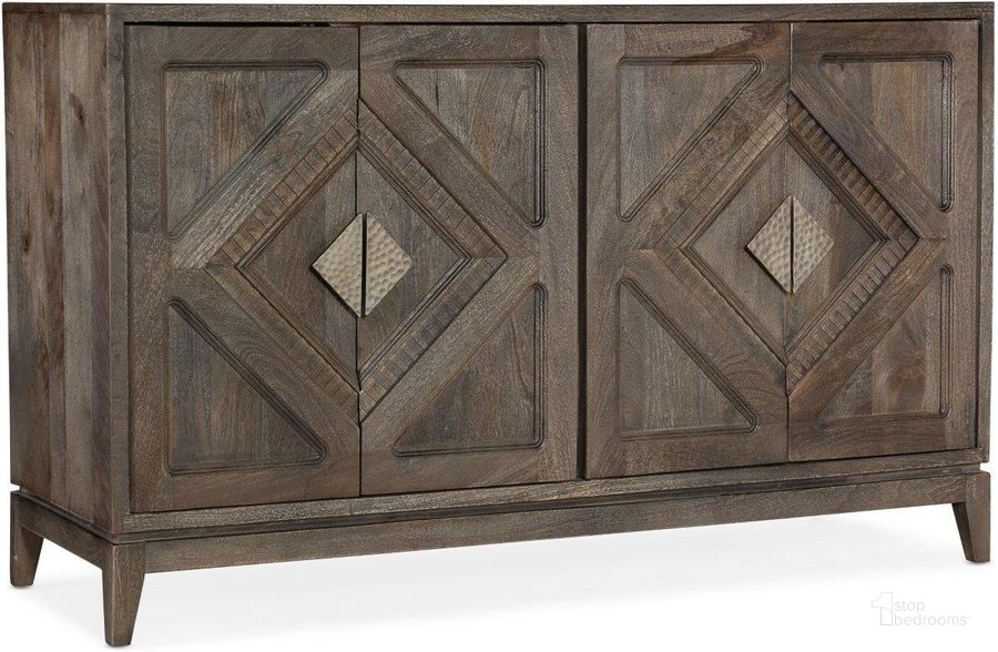 The appearance of Commerce And Market Carved Accent Chest designed by Hooker in the transitional interior design. This medium wood piece of furniture  was selected by 1StopBedrooms from Commerce and Market Collection to add a touch of cosiness and style into your home. Sku: 7228-85015-85. Material: Wood. Product Type: Chest. Image1