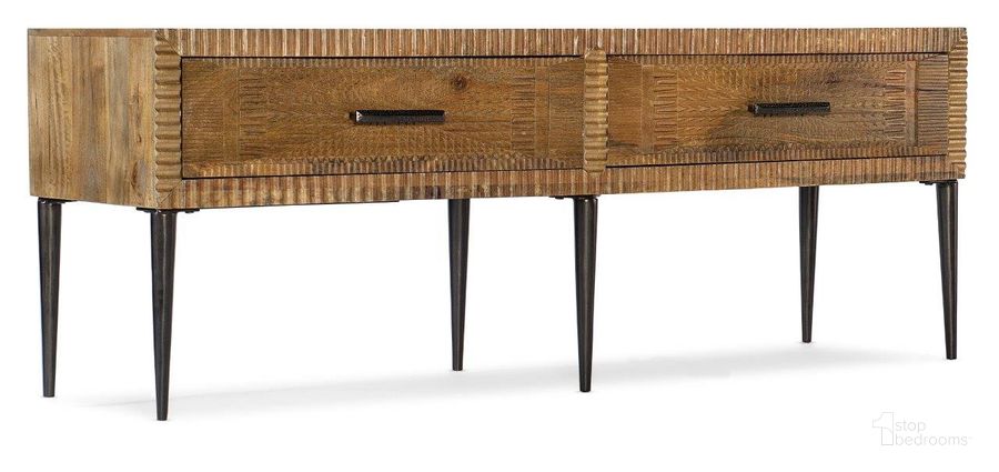 The appearance of Commerce And Market Entertainment Console 7228-55020-85 designed by Hooker in the transitional interior design. This natural wood piece of furniture  was selected by 1StopBedrooms from Commerce and Market Collection to add a touch of cosiness and style into your home. Sku: 7228-55020-85. Product Type: Entertainment Console. Material: Iron. Image1