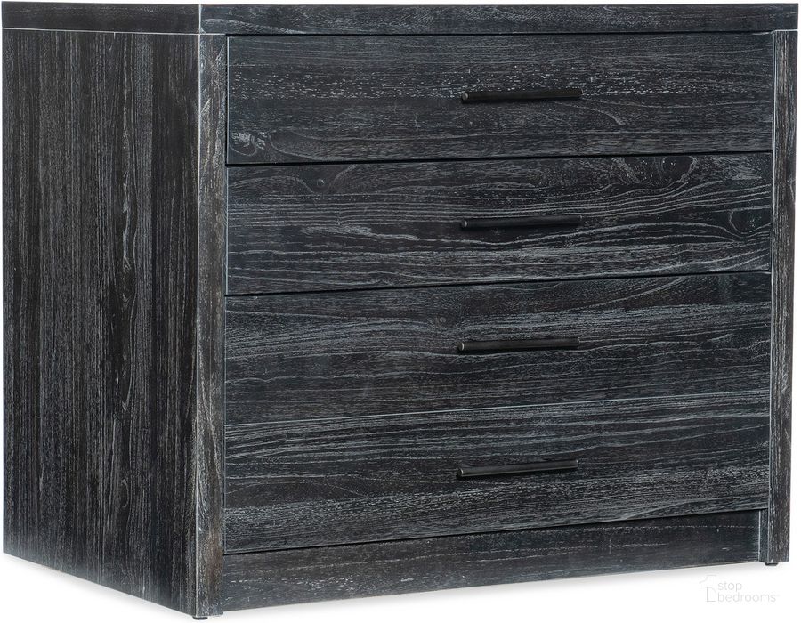 The appearance of Commerce and Market Lateral File In Black designed by Hooker in the transitional interior design. This black piece of furniture  was selected by 1StopBedrooms from Commerce and Market Collection to add a touch of cosiness and style into your home. Sku: 5899-10466-89. Material: Wood. Product Type: Lateral Filing Cabinet. Image1