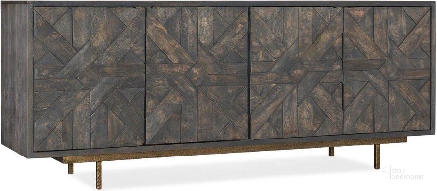The appearance of Commerce And Market Layers Credenza designed by Hooker in the transitional interior design. This dark wood piece of furniture  was selected by 1StopBedrooms from Commerce and Market Collection to add a touch of cosiness and style into your home. Sku: 7228-85018-89. Material: Wood. Product Type: Credenza. Image1