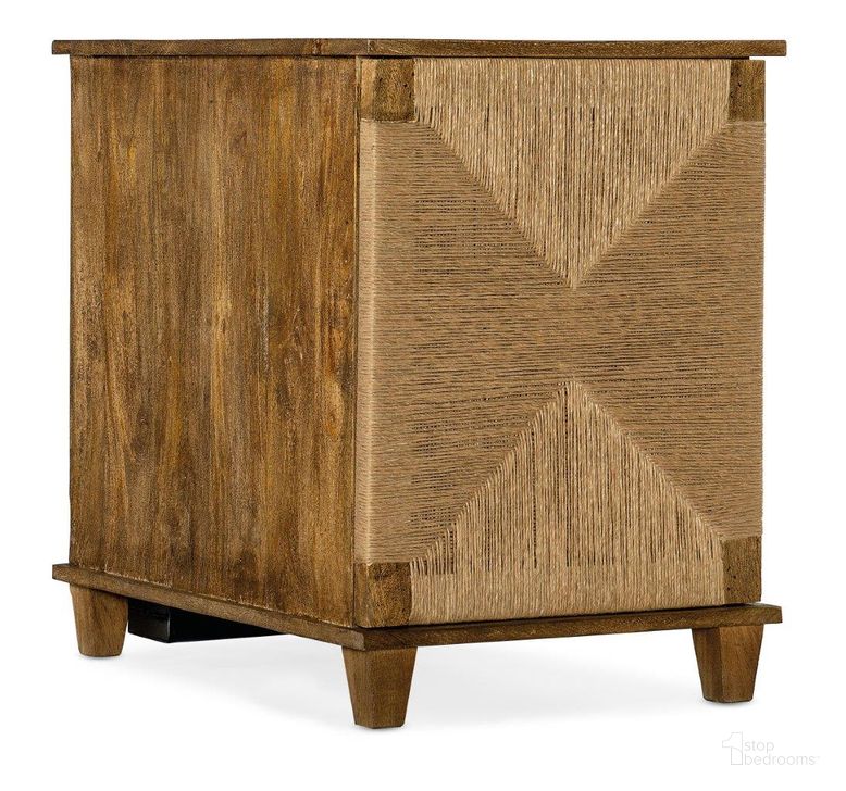 The appearance of Commerce And Market Roped Accent Chest designed by Hooker in the transitional interior design. This medium wood piece of furniture  was selected by 1StopBedrooms from Commerce and Market Collection to add a touch of cosiness and style into your home. Sku: 7228-50020-85. Material: Wood. Product Type: Accent Chest. Image1
