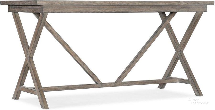 The appearance of Commerce And Market Trestle Desk designed by Hooker in the transitional interior design. This light wood piece of furniture  was selected by 1StopBedrooms from Commerce and Market Collection to add a touch of cosiness and style into your home. Sku: 7228-10003-85. Material: Wood. Product Type: Desk. Image1