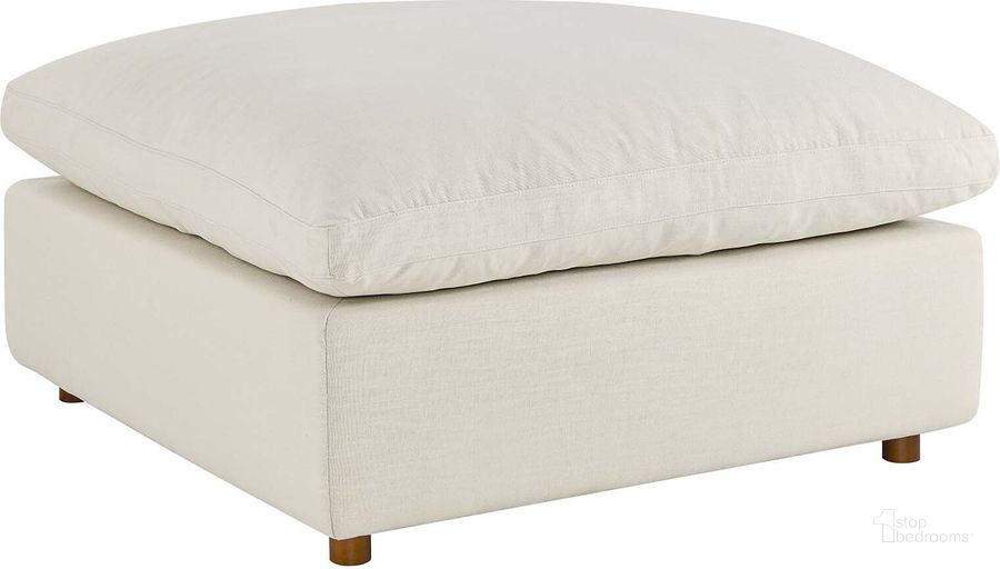 The appearance of Commix Down Filled Overstuffed Ottoman In Light Beige designed by Modway in the modern / contemporary interior design. This light beige piece of furniture  was selected by 1StopBedrooms from Commix Collection to add a touch of cosiness and style into your home. Sku: EEI-3318-LBG. Material: Wood. Product Type: Ottoman. Image1