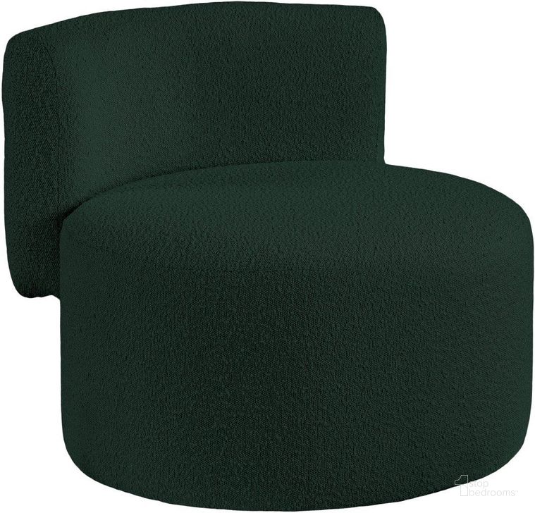 The appearance of Como Boucle Fabric Accent Chair In Green designed by Meridian in the modern / contemporary interior design. This green piece of furniture  was selected by 1StopBedrooms from Como Collection to add a touch of cosiness and style into your home. Sku: 567Green. Material: Wood. Product Type: Accent Chair. Image1