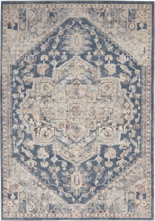 The appearance of Concerto Ivory Blue 4 X 6 Area Rug designed by Nourison in the traditional interior design. This ivory blue piece of furniture  was selected by 1StopBedrooms from Concerto Collection to add a touch of cosiness and style into your home. Sku: 99446749802. Material: Polypropylene. Product Type: Area Rugs. Image1