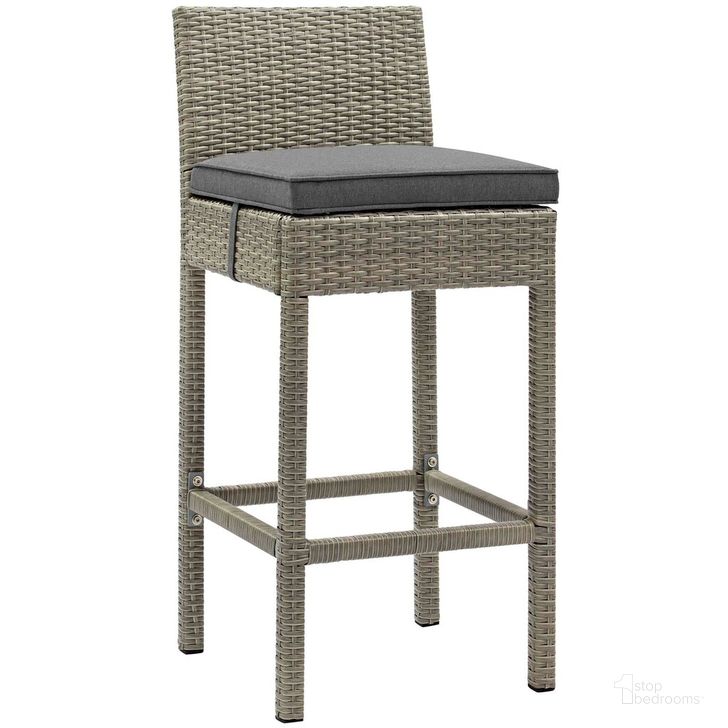 The appearance of Conduit Outdoor Patio Wicker Rattan Bar Stool In Light Gray Charcoal designed by Modway in the modern / contemporary interior design. This light gray charcoal piece of furniture  was selected by 1StopBedrooms from Conduit Collection to add a touch of cosiness and style into your home. Sku: EEI-2800-LGR-CHA. Material: Rattan. Product Type: Outdoor Bar Furniture. Image1