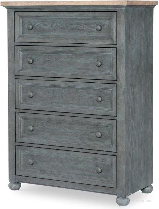 The appearance of Cone Mills Distressed Denim Stone Washed Drawer Chest designed by Legacy Classic Kids in the transitional interior design. This stone piece of furniture  was selected by 1StopBedrooms from Cone Mills Collection to add a touch of cosiness and style into your home. Sku: 1970-2200. Product Type: Chest. Material: Wood Veneer. Image1
