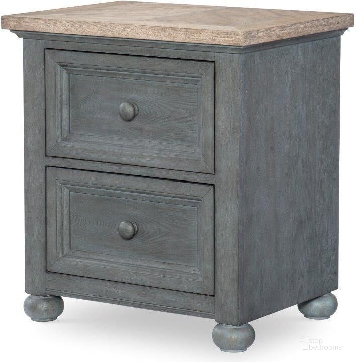 The appearance of Cone Mills Distressed Denim Stone Washed Nightstand designed by Legacy Classic Kids in the transitional interior design. This stone piece of furniture  was selected by 1StopBedrooms from Cone Mills Collection to add a touch of cosiness and style into your home. Sku: 1970-3100. Product Type: Nightstand. Material: Wood Veneer. Image1