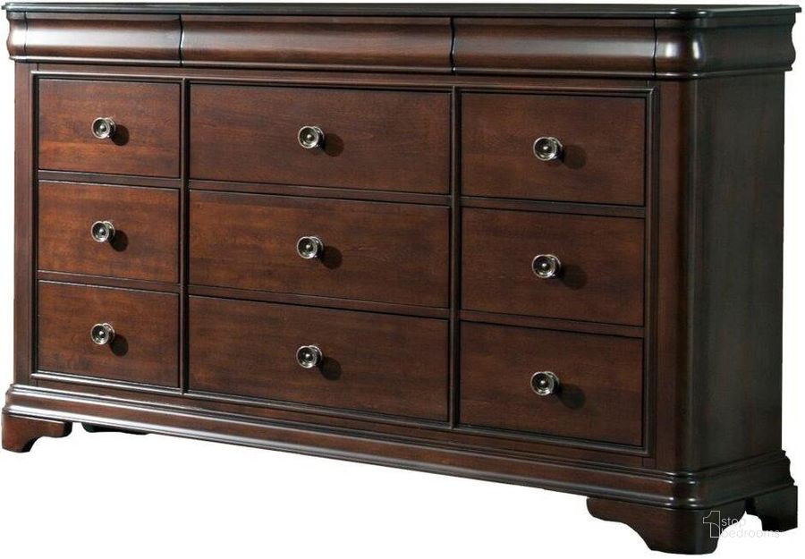 The appearance of Conley Cherry Dresser designed by Picket House in the transitional interior design. This brown piece of furniture  was selected by 1StopBedrooms from Conley Collection to add a touch of cosiness and style into your home. Sku: CM750DR. Material: Wood. Product Type: Dresser. Image1