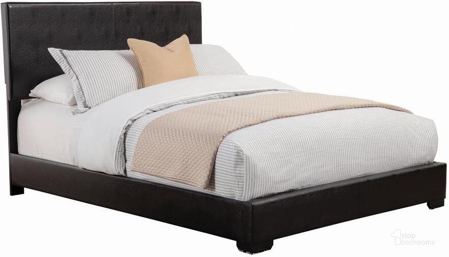 The appearance of Conner Black King Platform Bed designed by Coaster in the modern / contemporary interior design. This black piece of furniture  was selected by 1StopBedrooms from Conner Collection to add a touch of cosiness and style into your home. Sku: 300260KEB1;300260KEB2. Bed Type: Platform Bed. Product Type: Platform Bed. Bed Size: King. Material: Vinyl. Image1