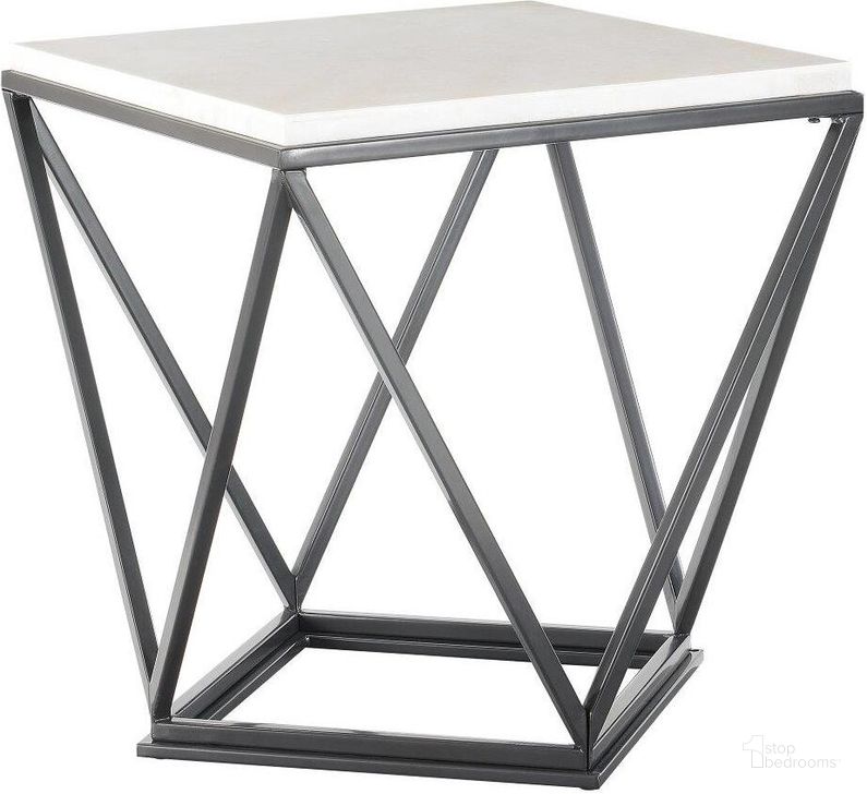 The appearance of Conner Black Square End Table designed by Picket House in the modern / contemporary interior design. This black piece of furniture  was selected by 1StopBedrooms from Conner Collection to add a touch of cosiness and style into your home. Sku: CRK100ETE. Material: Marble. Product Type: End Table. Image1