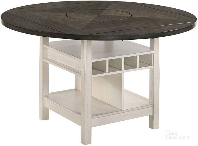 The appearance of Conner Counter Height Table (Chalk/Grey) designed by Crown Mark in the transitional interior design. This gray piece of furniture  was selected by 1StopBedrooms from Conner Collection to add a touch of cosiness and style into your home. Sku: 2849CG-T-TOP;2849CG-T-LEG. Table Top Shape: Round. Product Type: Counter Height Table. Image1