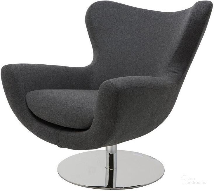The appearance of Conner Dark Grey Fabric Occasional Chair designed by Nuevo in the modern / contemporary interior design. This dark grey piece of furniture  was selected by 1StopBedrooms from Conner Collection to add a touch of cosiness and style into your home. Sku: HGDJ755. Material: Fabric. Product Type: Accent Chair. Image1
