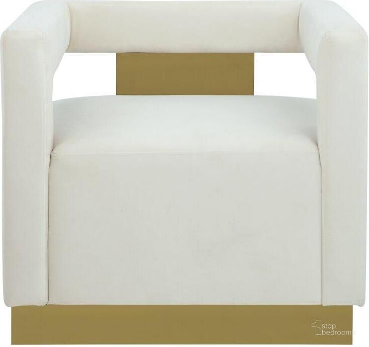 The appearance of Connor Velvet Upholstered Accent Chair In White designed by Best Master Furniture in the modern / contemporary interior design. This white piece of furniture  was selected by 1StopBedrooms from Connor Collection to add a touch of cosiness and style into your home. Sku: HX12VG. Product Type: Accent Chair. Material: Velvet. Image1