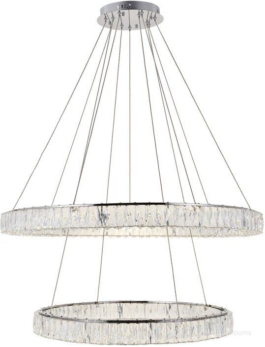 The appearance of Conquerall Mills Chrome Chandelier Lighting 0qd24306597 designed by Luxury Loft in the modern / contemporary interior design. This chrome piece of furniture  was selected by 1StopBedrooms from Conquerall Mills Collection to add a touch of cosiness and style into your home. Sku: 3503D42C. Material: Metal. Product Type: Chandelier. Image1