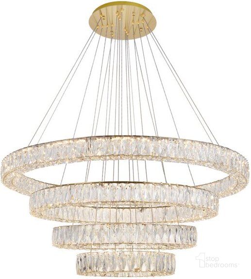 The appearance of Conquerall Mills Gold Chandelier Lighting 0qd24306586 designed by Luxury Loft in the modern / contemporary interior design. This gold piece of furniture  was selected by 1StopBedrooms from Conquerall Mills Collection to add a touch of cosiness and style into your home. Sku: 3503G41G. Material: Metal. Product Type: Chandelier. Image1