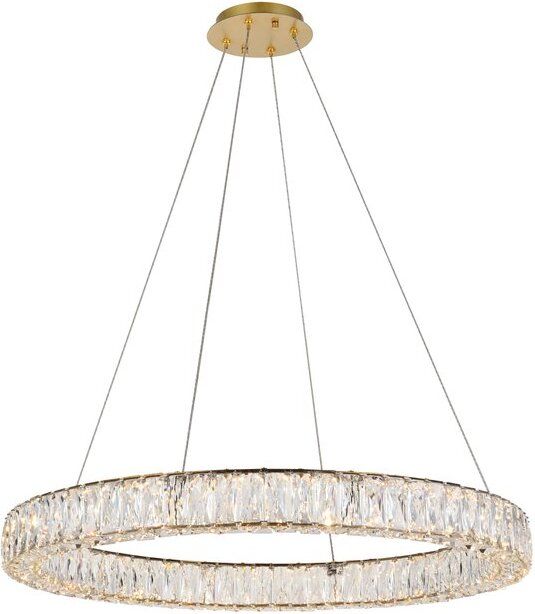 The appearance of Conquerall Mills Gold Chandelier Lighting 0qd24306607 designed by Luxury Loft in the modern / contemporary interior design. This gold piece of furniture  was selected by 1StopBedrooms from Conquerall Mills Collection to add a touch of cosiness and style into your home. Sku: 3503D31G. Product Type: Chandelier. Material: Stainless Steel. Image1