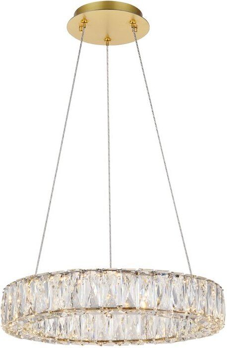 The appearance of Conquerall Mills Gold Pendant Lighting 0qd24306605 designed by Luxury Loft in the modern / contemporary interior design. This gold piece of furniture  was selected by 1StopBedrooms from Conquerall Mills Collection to add a touch of cosiness and style into your home. Sku: 3503D17G. Product Type: Pendant Lighting. Material: Stainless Steel. Image1