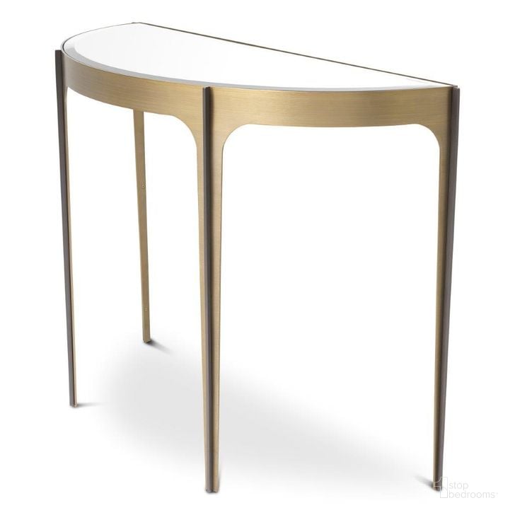 The appearance of Console Table Artemisa Brushed Brass Finish designed by Eichholtz in the modern / contemporary interior design. This brass piece of furniture  was selected by 1StopBedrooms from Artemisa Collection to add a touch of cosiness and style into your home. Sku: 116141A;116141B. Product Type: Console Table. Image1