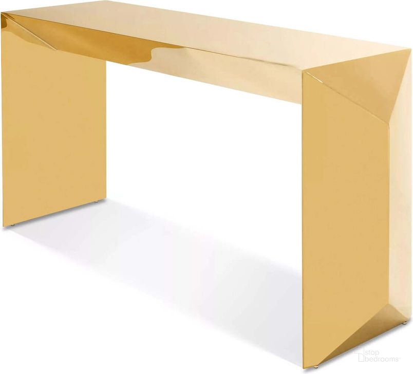 The appearance of Console Table Carlow Gold Finish designed by Eichholtz in the modern / contemporary interior design. This gold piece of furniture  was selected by 1StopBedrooms from Carlow Collection to add a touch of cosiness and style into your home. Sku: 112691. Product Type: Console Table. Image1