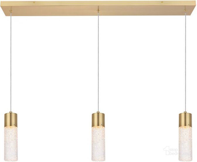 The appearance of Constellation 3 Light Gold Led Pendant 5200D36G designed by Elegant Lighting in the transitional interior design. This gold piece of furniture  was selected by 1StopBedrooms from Constellation Collection to add a touch of cosiness and style into your home. Sku: 5200D36G. Material: Metal. Product Type: Pendant Lighting. Image1