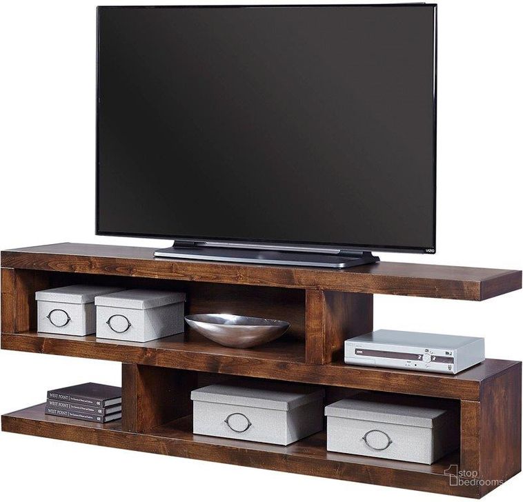 The appearance of Contemporary Alder 74 Inch Open S Console In Dark Brown designed by Aspenhome in the modern / contemporary interior design. This dark brown piece of furniture  was selected by 1StopBedrooms from Contemporary Alder Collection to add a touch of cosiness and style into your home. Sku: DL1075-TOB. Material: Wood. Product Type: TV Console.