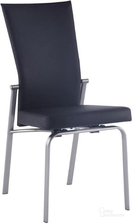 The appearance of Contemporary Motion-Back Side Chair W/Brushed Steel Frame MOLLY-SC-BLK-BSH Set of 2 designed by Chintaly Imports in the modern / contemporary interior design. This blue piece of furniture  was selected by 1StopBedrooms from Molly Collection to add a touch of cosiness and style into your home. Sku: MOLLY-SC-BLK-BSH. Material: Steel. Product Type: Side Chair. Image1