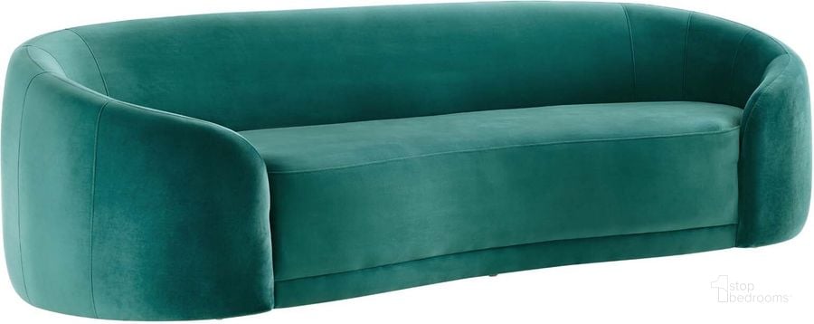 The appearance of Contessa Performance Velvet Sofa In Teal designed by Modway in the modern / contemporary interior design. This teal piece of furniture  was selected by 1StopBedrooms from Contessa Collection to add a touch of cosiness and style into your home. Sku: EEI-5018-TEA. Material: Wood. Product Type: Sofa. Image1