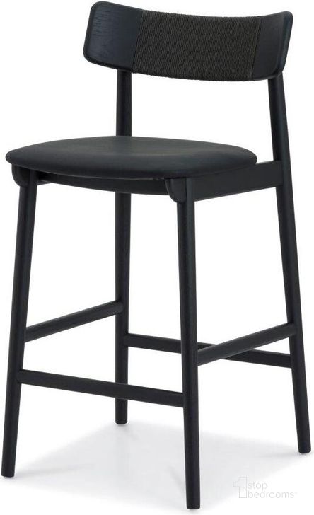 The appearance of Converse Counter Stool In Charcoal designed by Union Home Furniture in the modern / contemporary interior design. This charcoal piece of furniture  was selected by 1StopBedrooms from Converse Collection to add a touch of cosiness and style into your home. Sku: DIN00328. Material: Leather. Product Type: Barstool. Image1