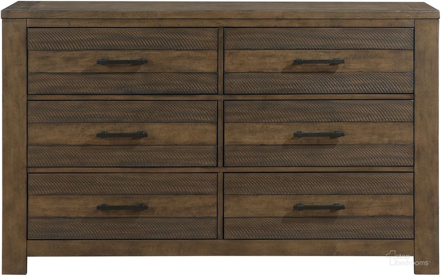 The appearance of Conway Dresser In Brown designed by Homelegance in the transitional interior design. This brown piece of furniture  was selected by 1StopBedrooms from Conway Collection to add a touch of cosiness and style into your home. Sku: 1497-5. Product Type: Dresser. Image1