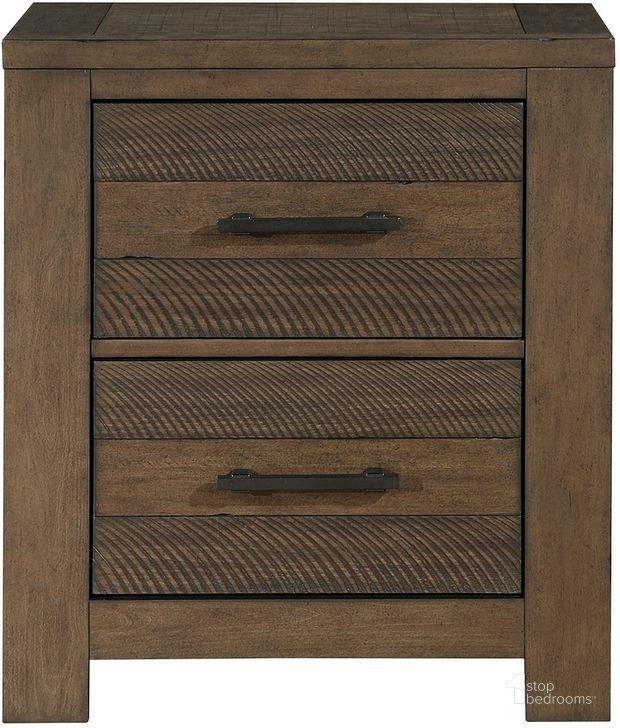 The appearance of Conway Night Stands In Brown designed by Homelegance in the transitional interior design. This brown piece of furniture  was selected by 1StopBedrooms from Conway Collection to add a touch of cosiness and style into your home. Sku: 1497-4. Product Type: Nightstand. Image1