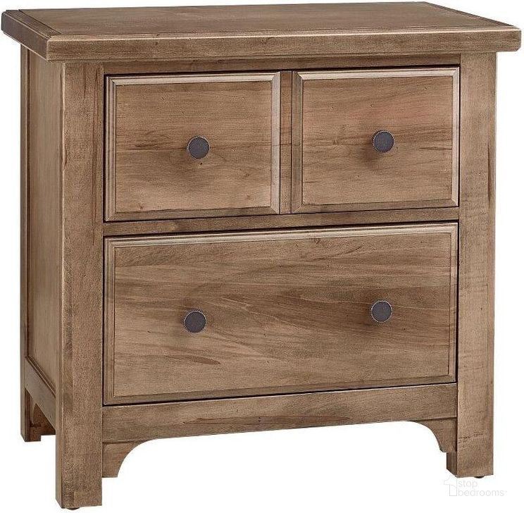 The appearance of Cool Farmhouse 2 Drawer Night Stand In Natural designed by Vaughan Bassett in the transitional interior design. This natural piece of furniture  was selected by 1StopBedrooms from Cool Farmhouse Collection to add a touch of cosiness and style into your home. Sku: 800-227. Material: Wood. Product Type: Nightstand. Image1