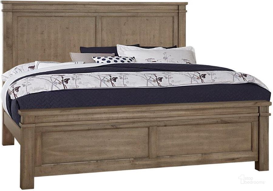 The appearance of Cool Rustic King Mansion Bed In Stone Grey designed by Artisan & Post in the rustic / southwestern interior design. This stone grey piece of furniture  was selected by 1StopBedrooms from Cool Rustic Collection to add a touch of cosiness and style into your home. Sku: 172-661;172-166;172-933;MS-MS2. Bed Type: Panel Bed. Material: Wood. Product Type: Panel Bed. Bed Size: King. Image1