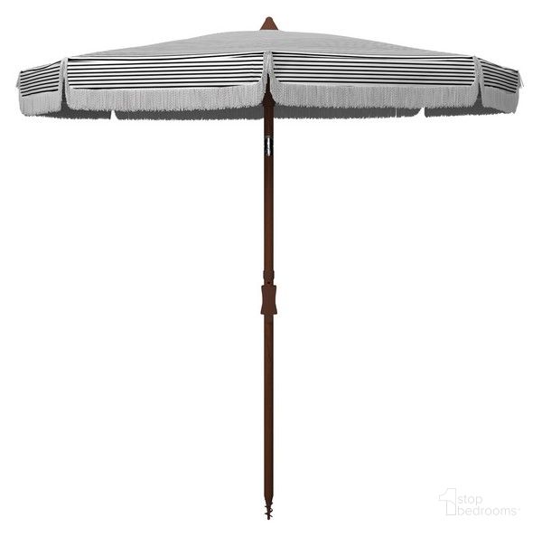The appearance of Copen 6.5 Ft Umbrella in White PAT8501A designed by Safavieh in the coastal interior design. This gray piece of furniture  was selected by 1StopBedrooms from Copen Collection to add a touch of cosiness and style into your home. Sku: PAT8501A. Material: Metal. Product Type: Umbrella. Image1