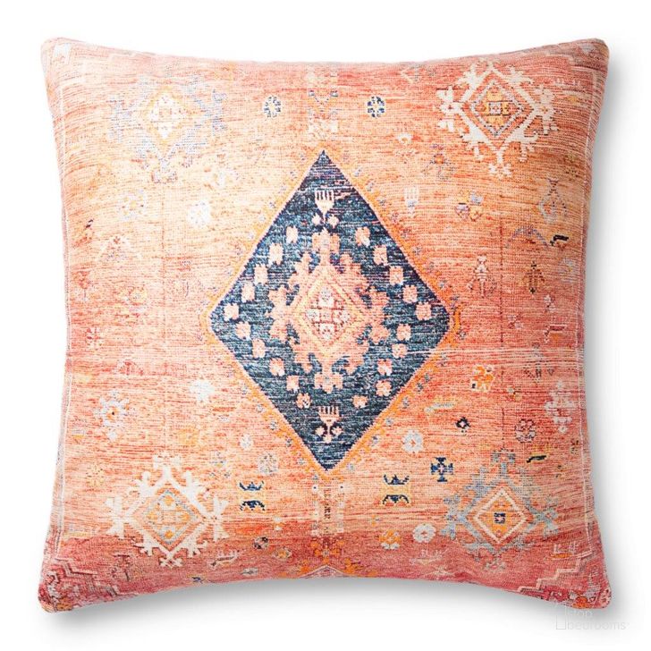 The appearance of Loloi P0883 Coral and Multi 3' x 3' Pillow designed by Loloi Rugs in the rustic / southwestern interior design. This coral and multi piece of furniture  was selected by 1StopBedrooms from Pillows Collection to add a touch of cosiness and style into your home. Sku: P221P0883COMLPI36. Material: Polyester. Product Type: Pillow.