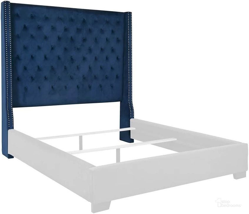 The appearance of Coralayne Blue Queen Upholstered Headboard Only designed by Signature Design by Ashley in the traditional interior design. This blue piece of furniture  was selected by 1StopBedrooms from Coralayne Collection to add a touch of cosiness and style into your home. Sku: B650-177. Material: Fabric. Product Type: Headboard. Bed Size: Queen.