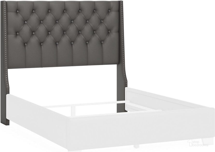 The appearance of Coralayne Gray Full Upholstered Headboard Only designed by Signature Design by Ashley in the traditional interior design. This gray piece of furniture  was selected by 1StopBedrooms from Coralayne Collection to add a touch of cosiness and style into your home. Sku: B650-87. Material: Fabric. Product Type: Headboard. Bed Size: Full.