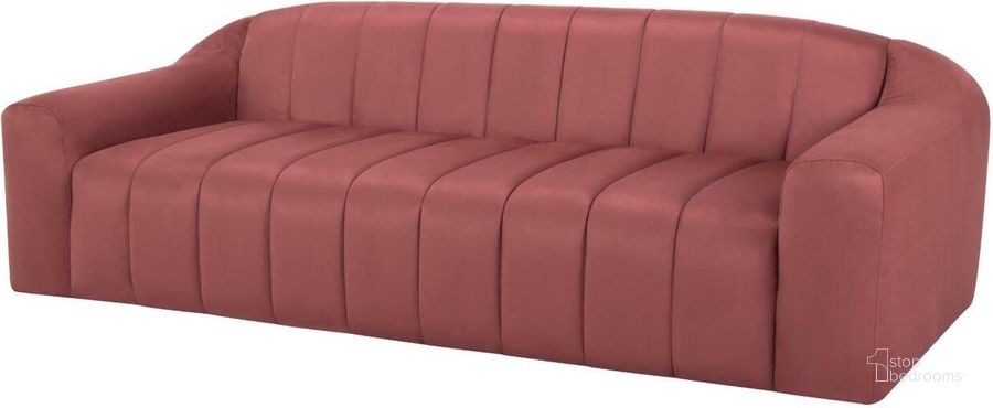 The appearance of Coraline Chianti Fabric Sofa HGSN432 designed by Nuevo in the modern / contemporary interior design. This chianti piece of furniture  was selected by 1StopBedrooms from Coraline Collection to add a touch of cosiness and style into your home. Sku: HGSN432. Material: Fabric. Product Type: Sofa.