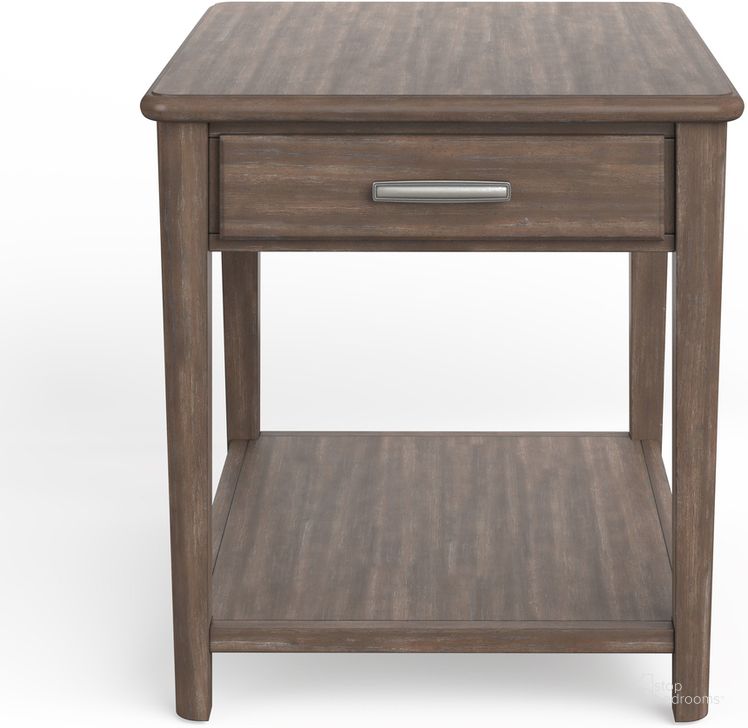 The appearance of Corden Rectangular End Table designed by Magnussen in the  interior design. This brown piece of furniture  was selected by 1StopBedrooms from Corden Collection to add a touch of cosiness and style into your home. Sku: T5695-03. Material: Wood. Product Type: End Table.