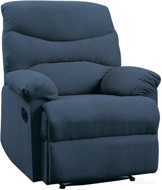 The appearance of Corder Blue Recliner designed by Artisan Elegance in the modern / contemporary interior design. This blue piece of furniture  was selected by 1StopBedrooms from Corder Collection to add a touch of cosiness and style into your home. Sku: 00700. Material: Fabric. Product Type: Recliner. Image1
