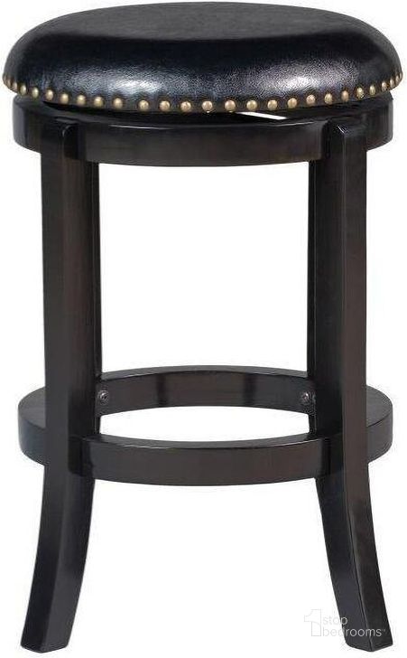 The appearance of Cordova 24 Inch Swivel Backless Counter Stool In Black designed by Boraam Industries in the transitional interior design. This black piece of furniture  was selected by 1StopBedrooms from Cordova Collection to add a touch of cosiness and style into your home. Sku: 33624. Product Type: Barstool. Material: Rubberwood. Image1