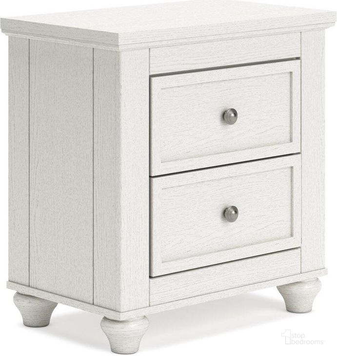 The appearance of Corgan White Nightstand designed by Windsor Home in the traditional interior design. This white piece of furniture  was selected by 1StopBedrooms from Corgan Collection to add a touch of cosiness and style into your home. Sku: B3290-92. Material: Wood. Product Type: Nightstand. Image1
