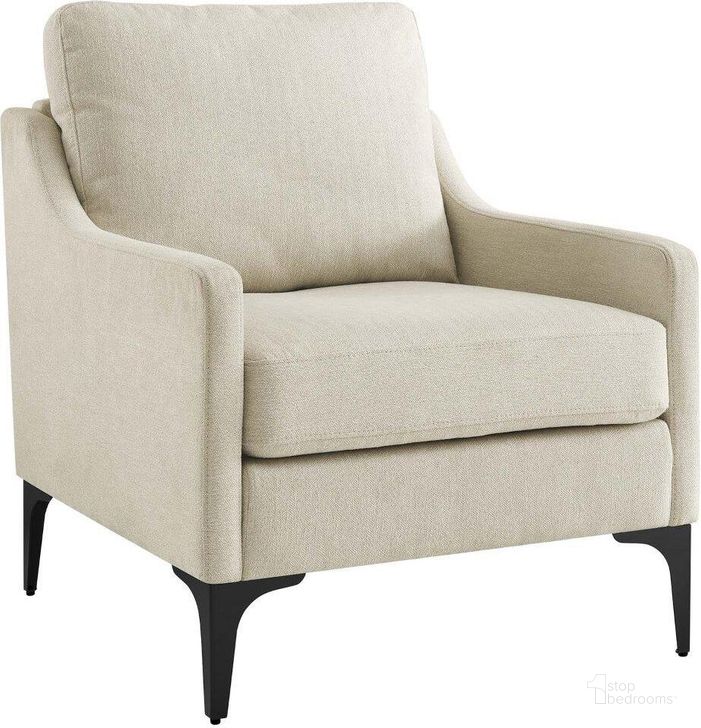 The appearance of Corland Beige Upholstered Fabric Arm Chair designed by Modway in the modern / contemporary interior design. This beige piece of furniture  was selected by 1StopBedrooms from Corland Collection to add a touch of cosiness and style into your home. Sku: EEI-6023-BEI. Product Type: Arm Chair. Material: Plywood. Image1