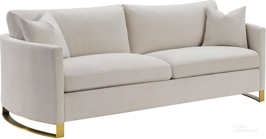 The appearance of Corliss Sofa designed by Coaster in the modern / contemporary interior design. This beige piece of furniture  was selected by 1StopBedrooms from Corliss Collection to add a touch of cosiness and style into your home. Sku: 508821. Material: Wood. Product Type: Sofa. Image1
