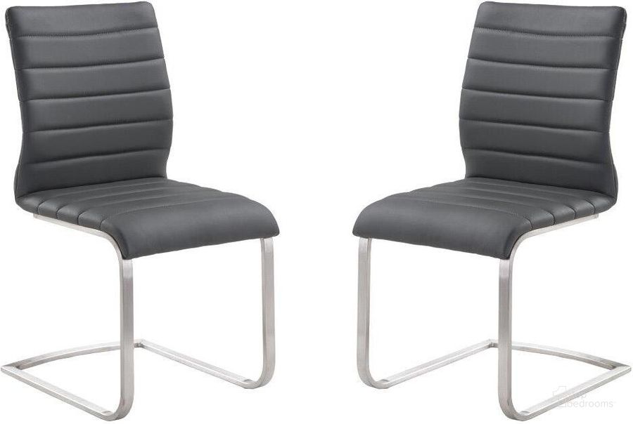 The appearance of Cornelius Gray Side Chair Set of 2 designed by FineForm in the modern / contemporary interior design. This gray piece of furniture  was selected by 1StopBedrooms from Cornelius Collection to add a touch of cosiness and style into your home. Sku: LCFUSIGR. Product Type: Side Chair. Material: Stainless Steel. Image1