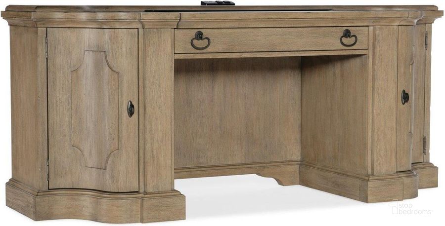 The appearance of Corsica Computer Credenza designed by Hooker in the traditional interior design. This light wood piece of furniture  was selected by 1StopBedrooms from Work Your Way Collection to add a touch of cosiness and style into your home. Sku: 5180-10464. Material: Wood. Product Type: Credenza. Image1