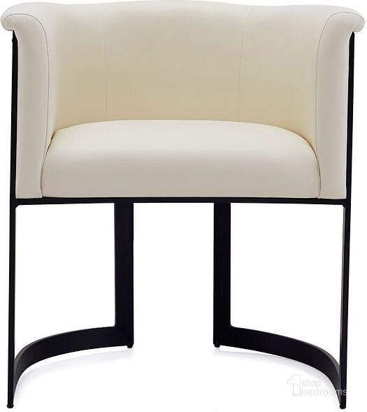 The appearance of Corso Leatherette Dining Chair With Metal Frame In Cream designed by Manhattan Comfort in the modern / contemporary interior design. This cream piece of furniture  was selected by 1StopBedrooms from Corso Collection to add a touch of cosiness and style into your home. Sku: DC046-CR. Material: Metal. Product Type: Dining Chair. Image1