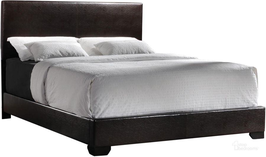 The appearance of Corzen Brown King Platform Bed designed by Isaac Tahari in the transitional interior design. This brown piece of furniture  was selected by 1StopBedrooms from Corzen Collection to add a touch of cosiness and style into your home. Sku: 300261KEB1;300261KEB2. Bed Type: Platform Bed. Material: Wood. Product Type: Platform Bed. Bed Size: King. Image1